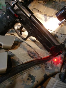 Lasergrips are invaluable when shooting the pistol with night vision goggles.